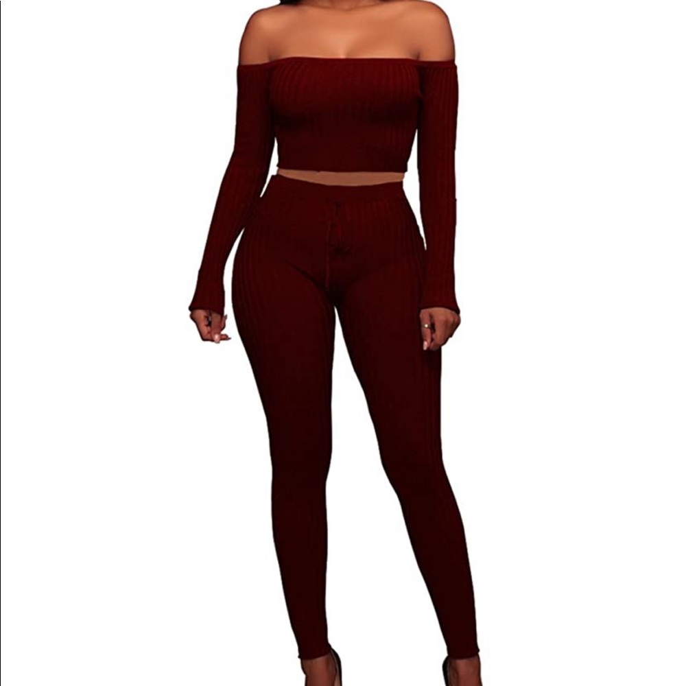 2 piece off shoulder set